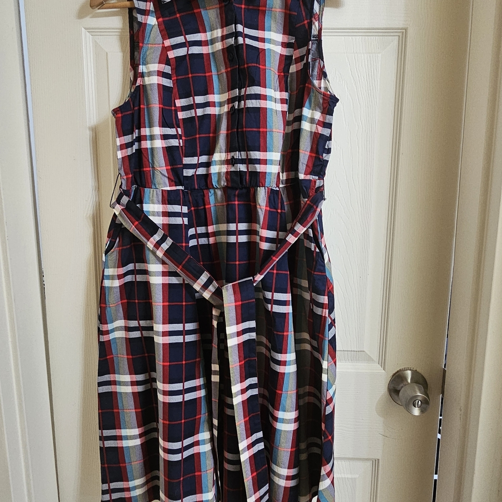 Torrid Multicolor Plaid Midi Dress